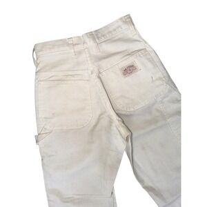 MR LEGGS Vintage Grunge 80s Carpenter Pants Workwear Canvas Cream RN 19938